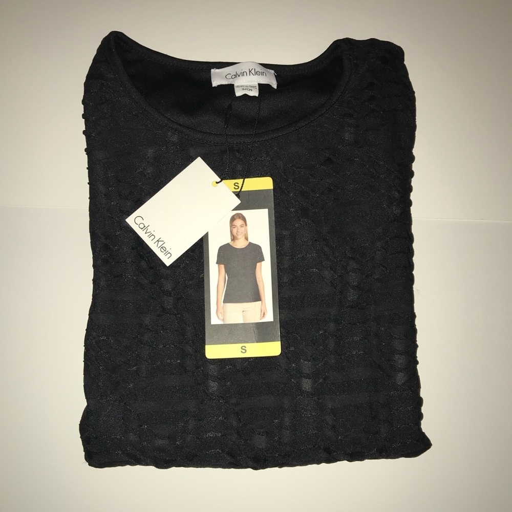 BOGO Calvin Klein Black Textured Shirt NWT